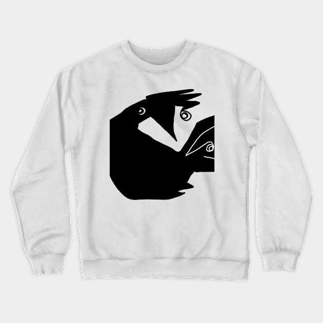 black birds Crewneck Sweatshirt by Angel Rivas